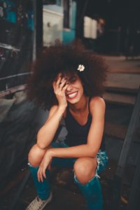 Photo of Woman Sitting On Stairs